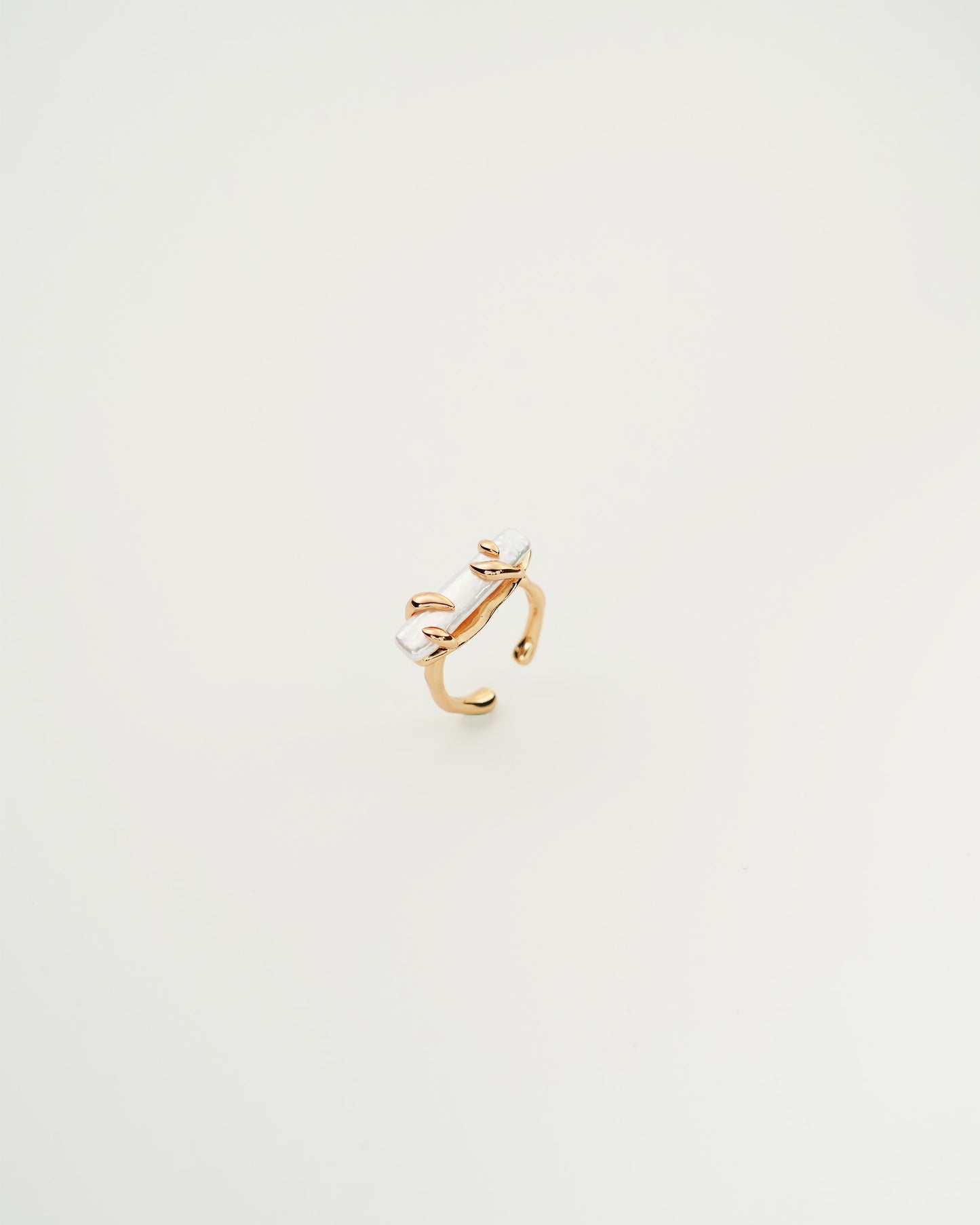 Enlaced Baroque Pearl Ring, top view