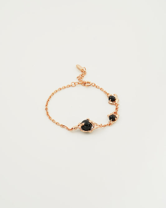 Flow Black Agate Bracelet, top view