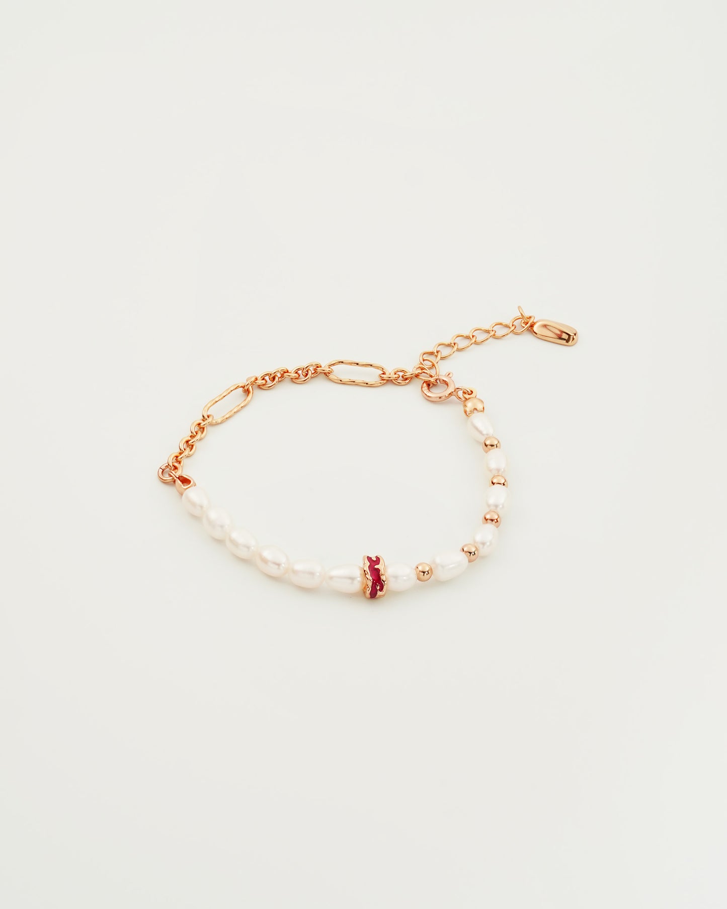 Enamel Pearl Bracelet, top view