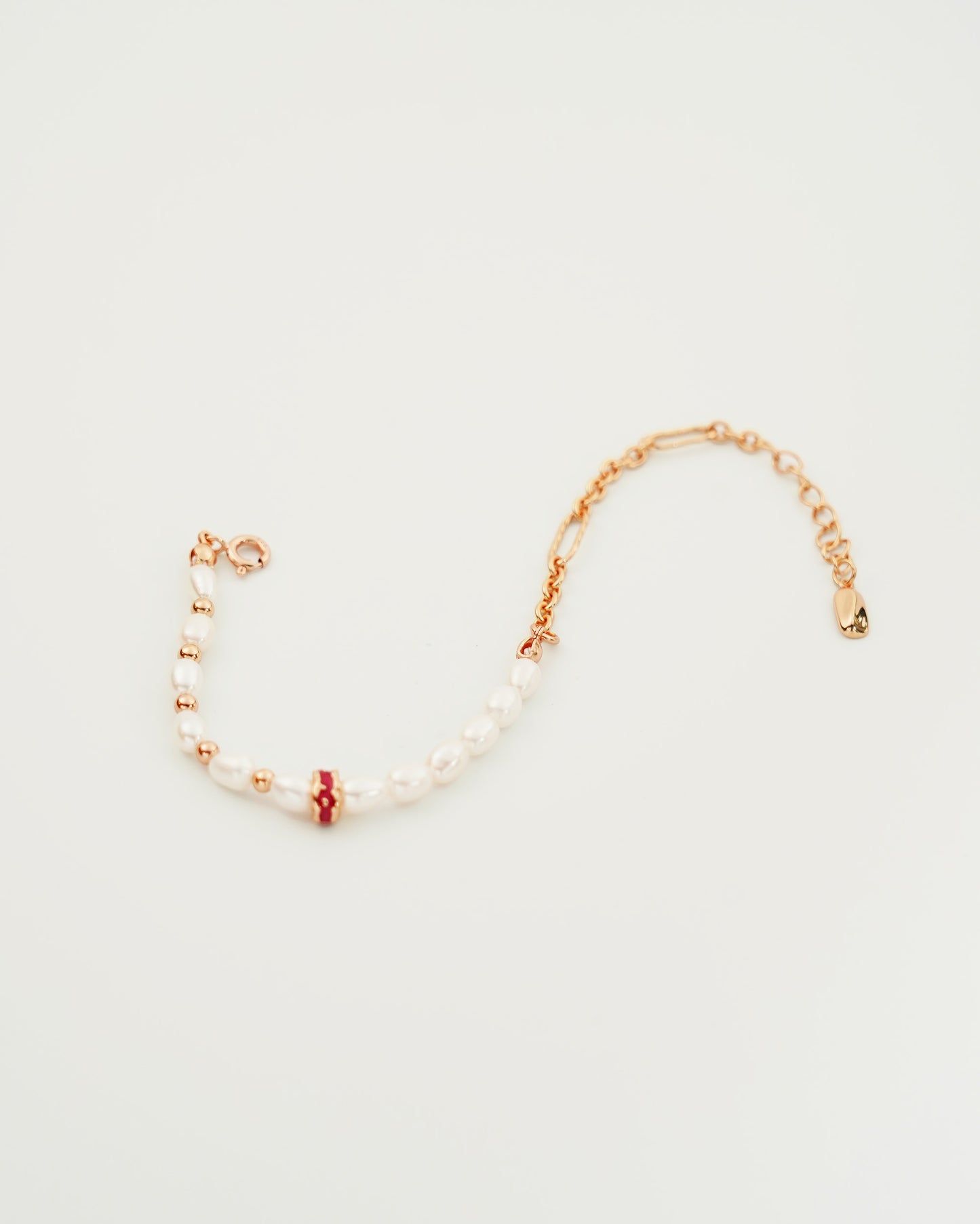 Enamel Pearl Bracelet, side view