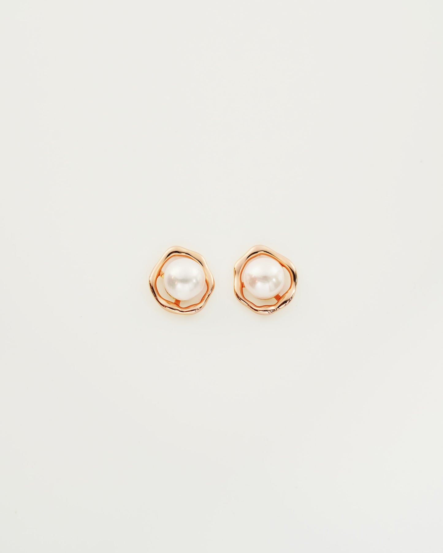 Essential Bold Pearl Studs, top view