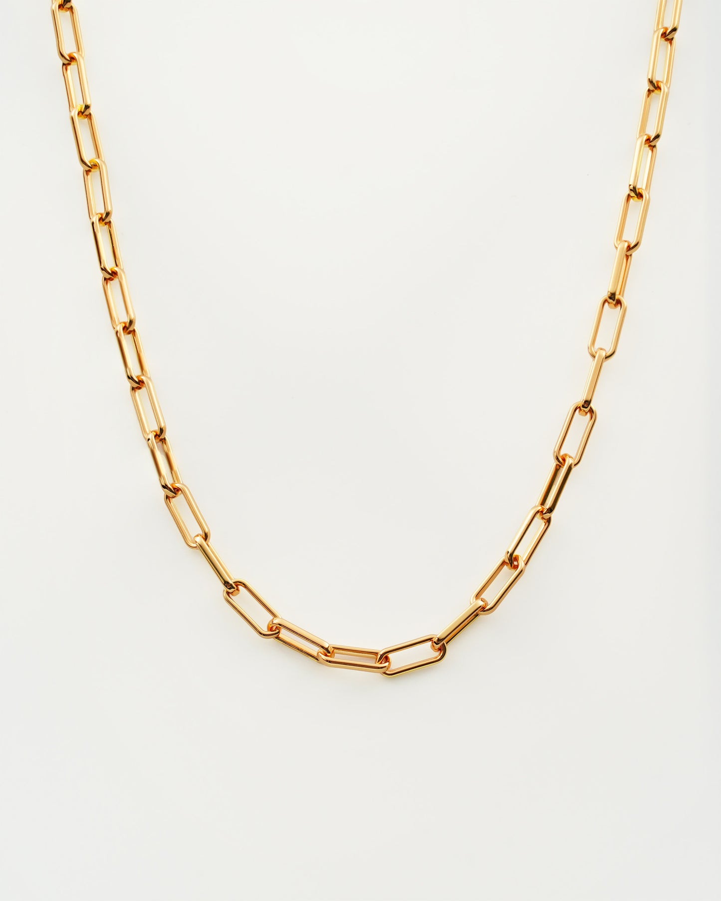 Paperclip Chain Necklace, close-up view