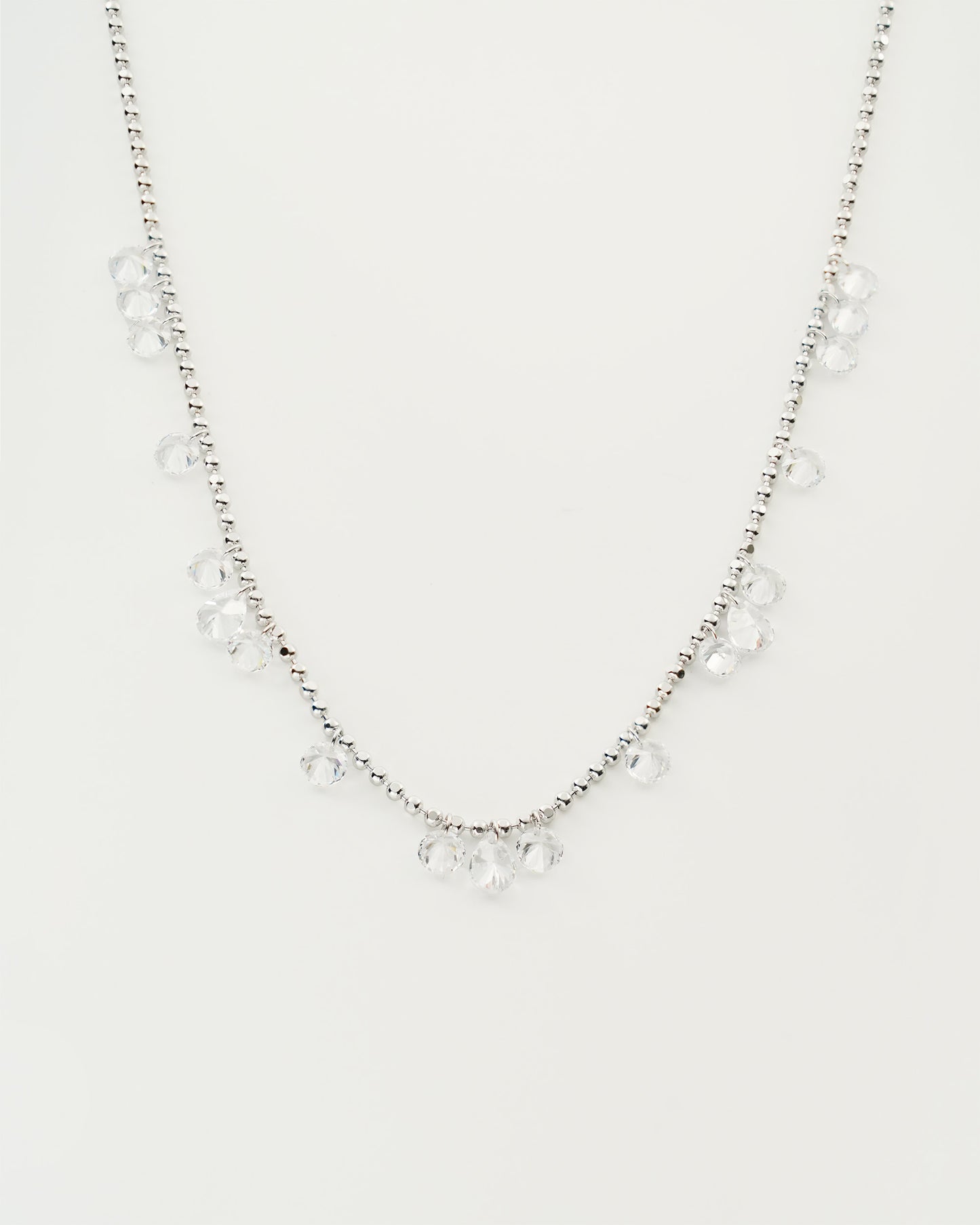 Starry Zirconia Droplet Necklace