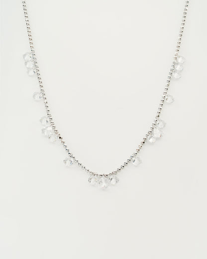 Starry Zirconia Droplet Necklace