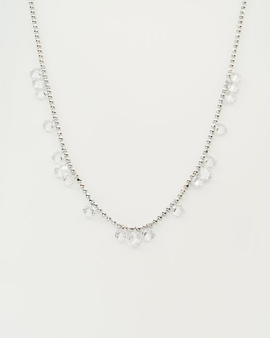 Starry Zirconia Droplet Necklace