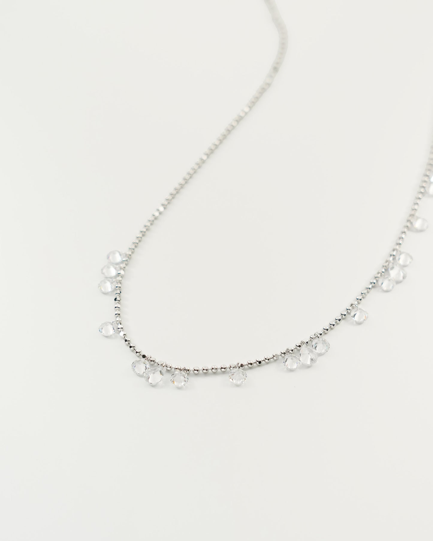 Starry Zirconia Droplet Necklace