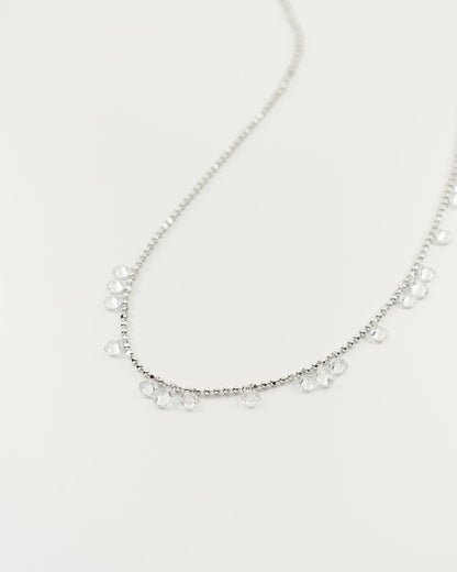 Starry Zirconia Droplet Necklace