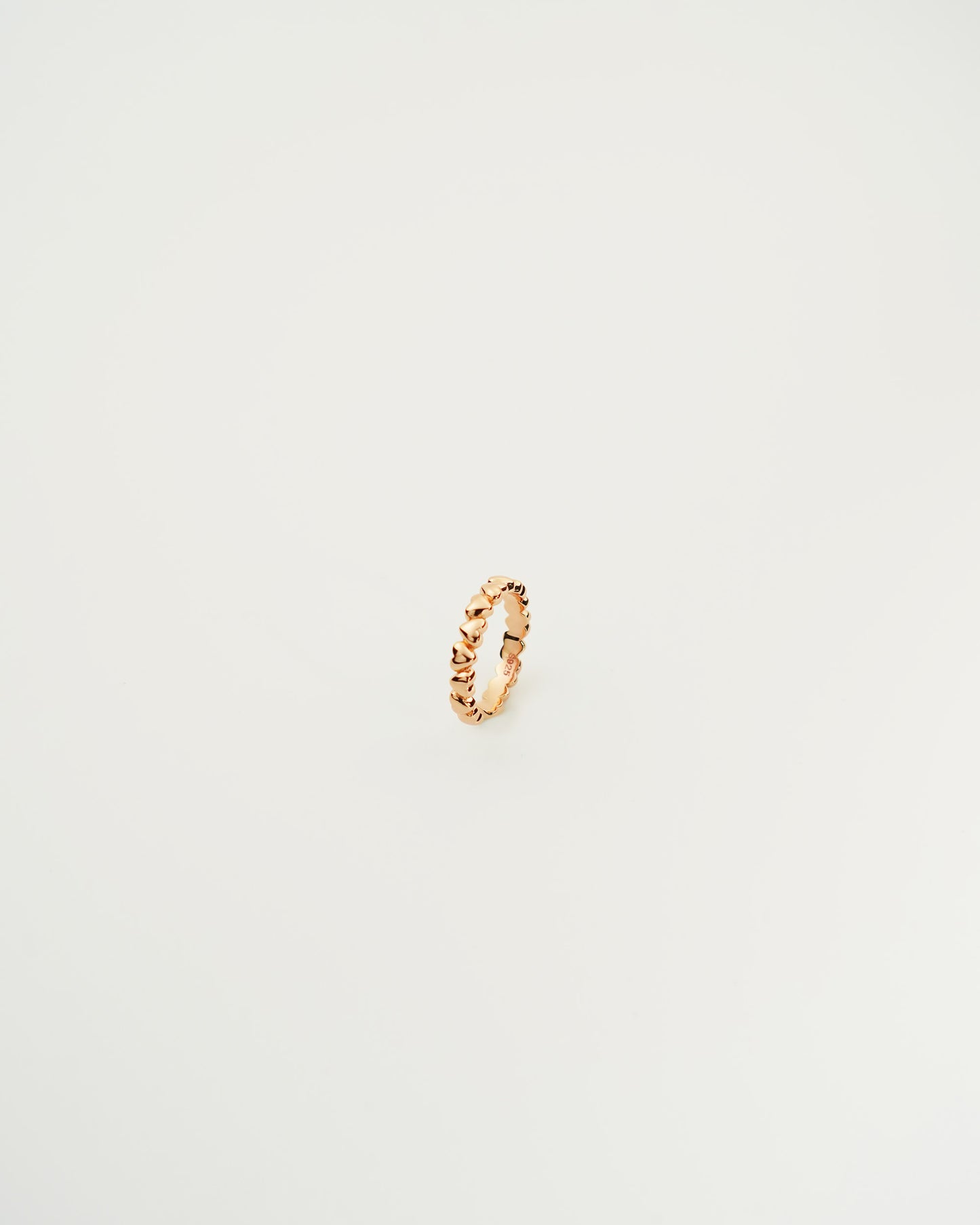 Heart Ring in Gold, top view