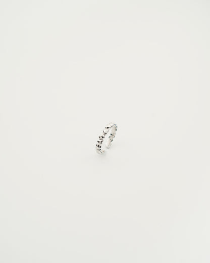 Heart Ring in White Gold, top view