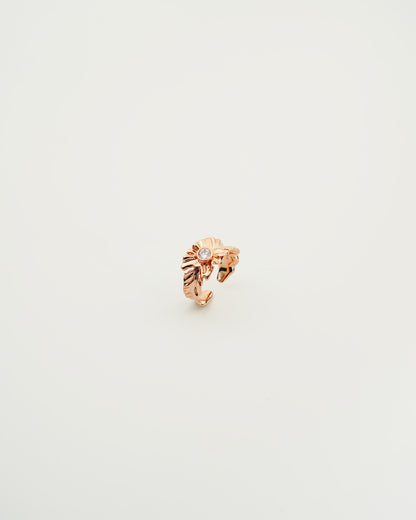 Ruffle Zircon Ring, top view