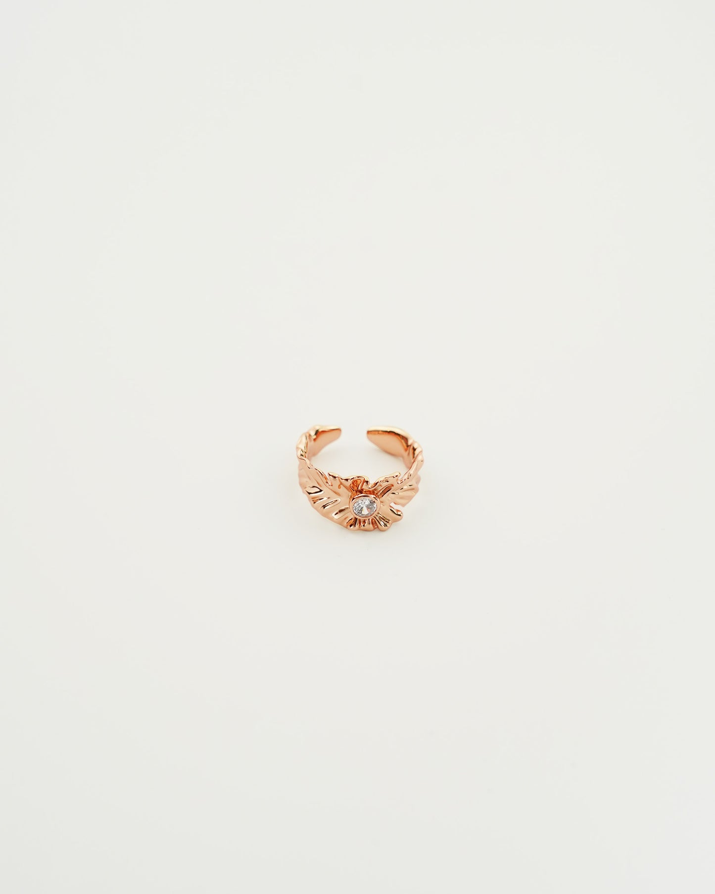 Ruffle Zircon Ring, front view