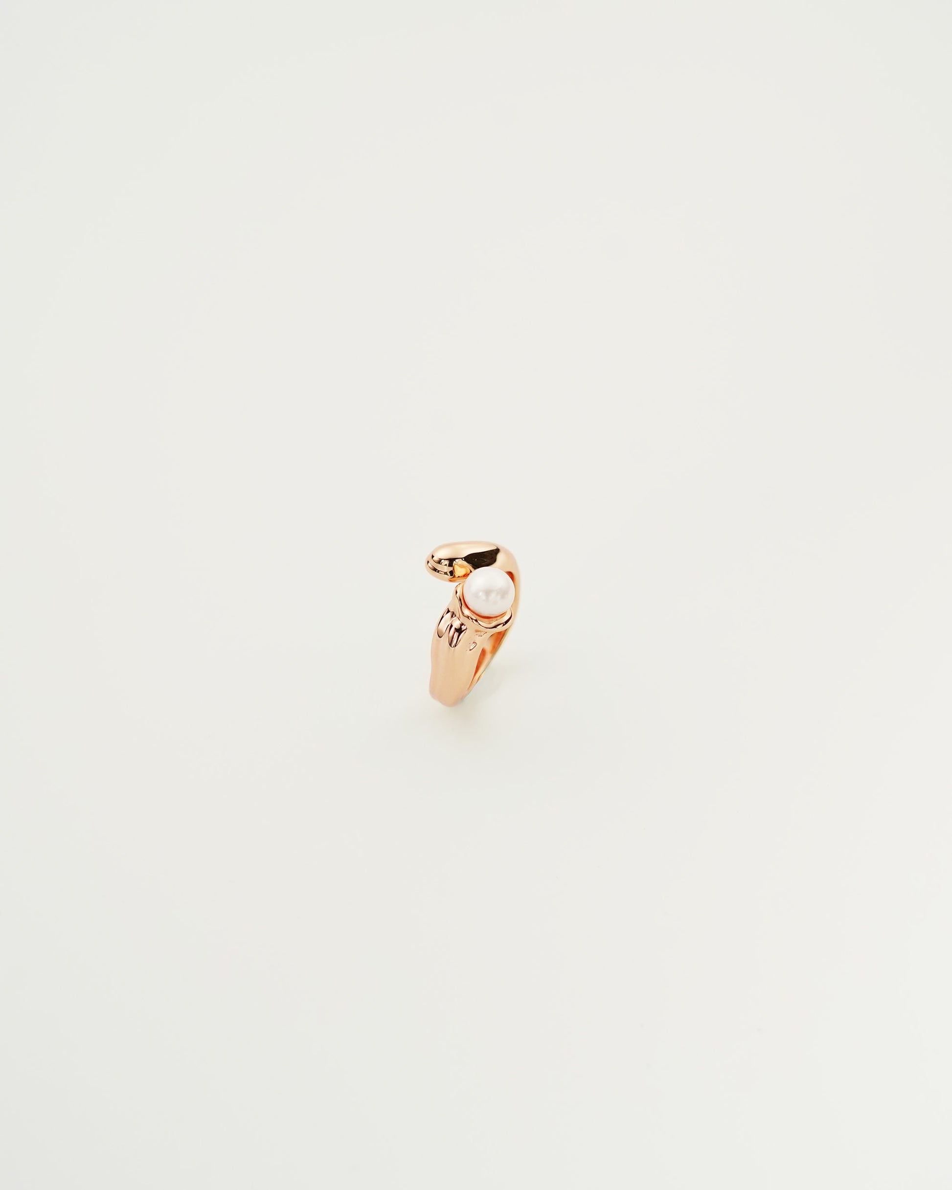 Pearl Open Ring, top view