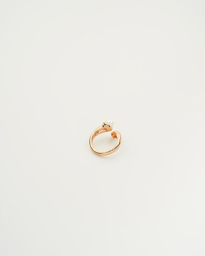 Pearl Open Ring, back view