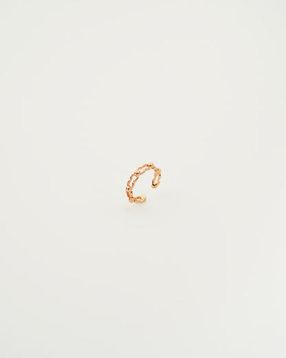 Bead Link Ring in Gold, top view