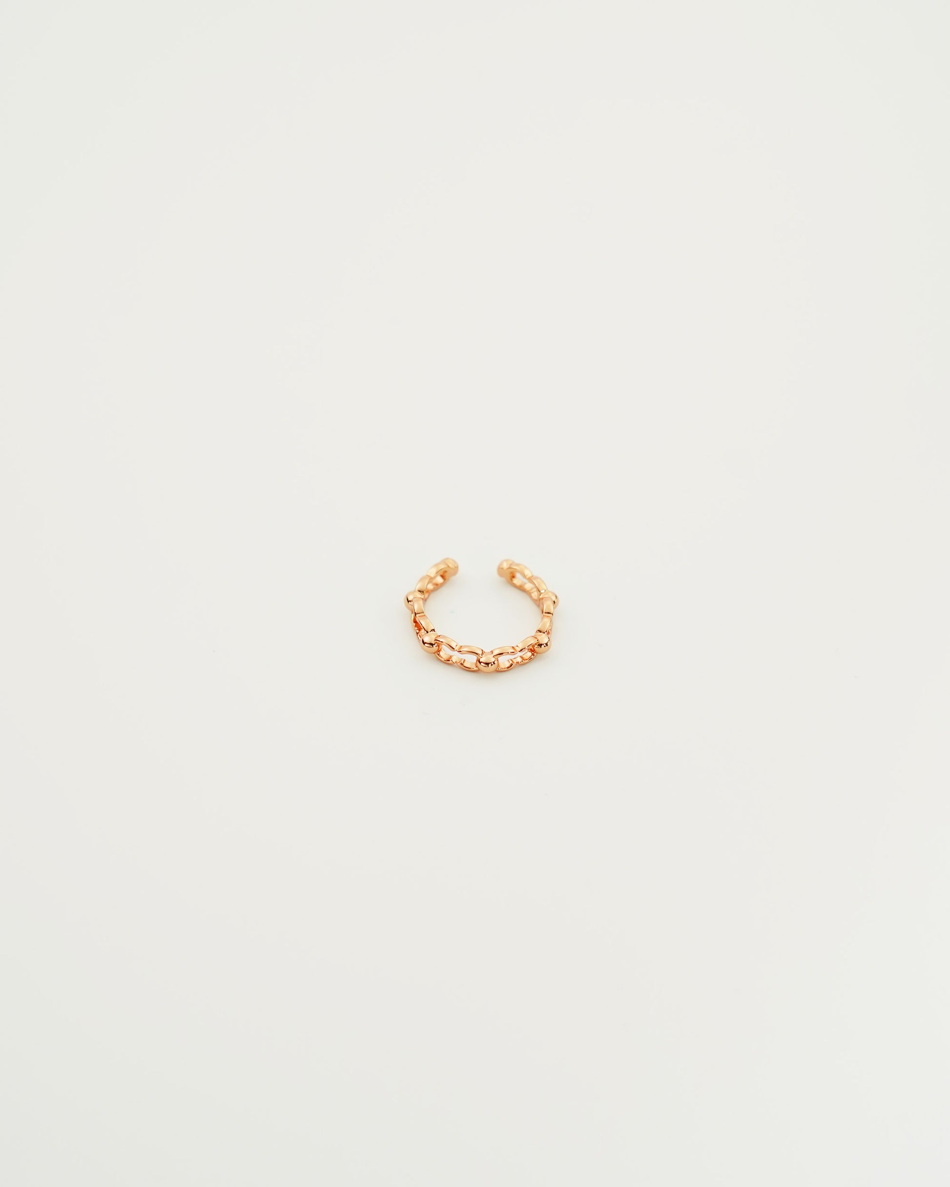 Bead Link Ring in Gold, side view