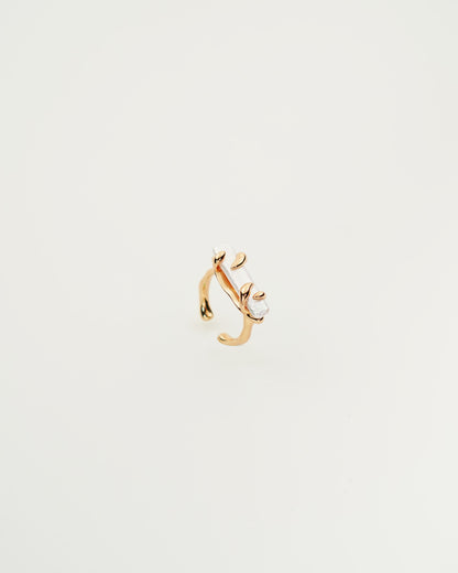 Enlaced Baroque Pearl Ring, top view