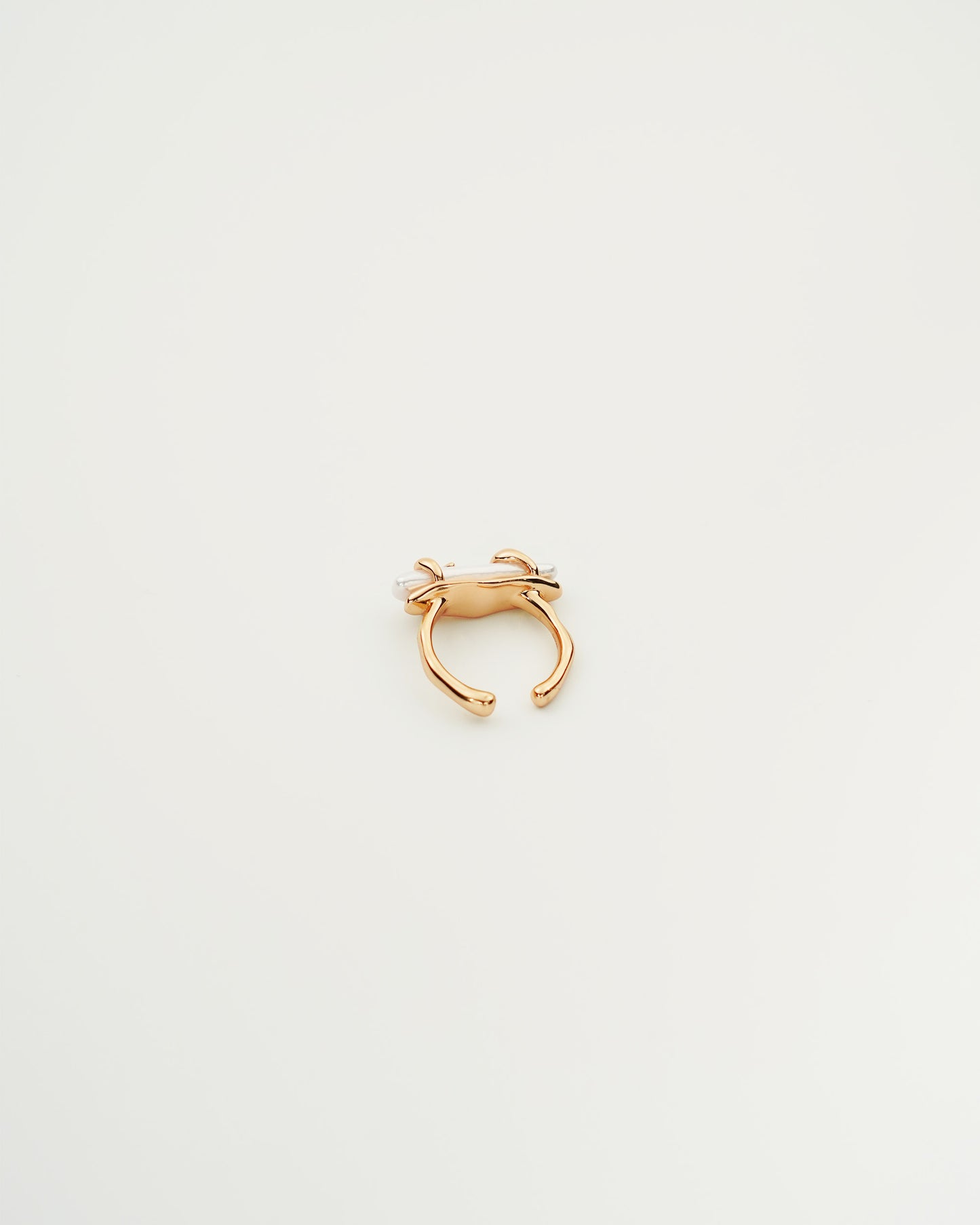 Enlaced Baroque Pearl Ring, back view