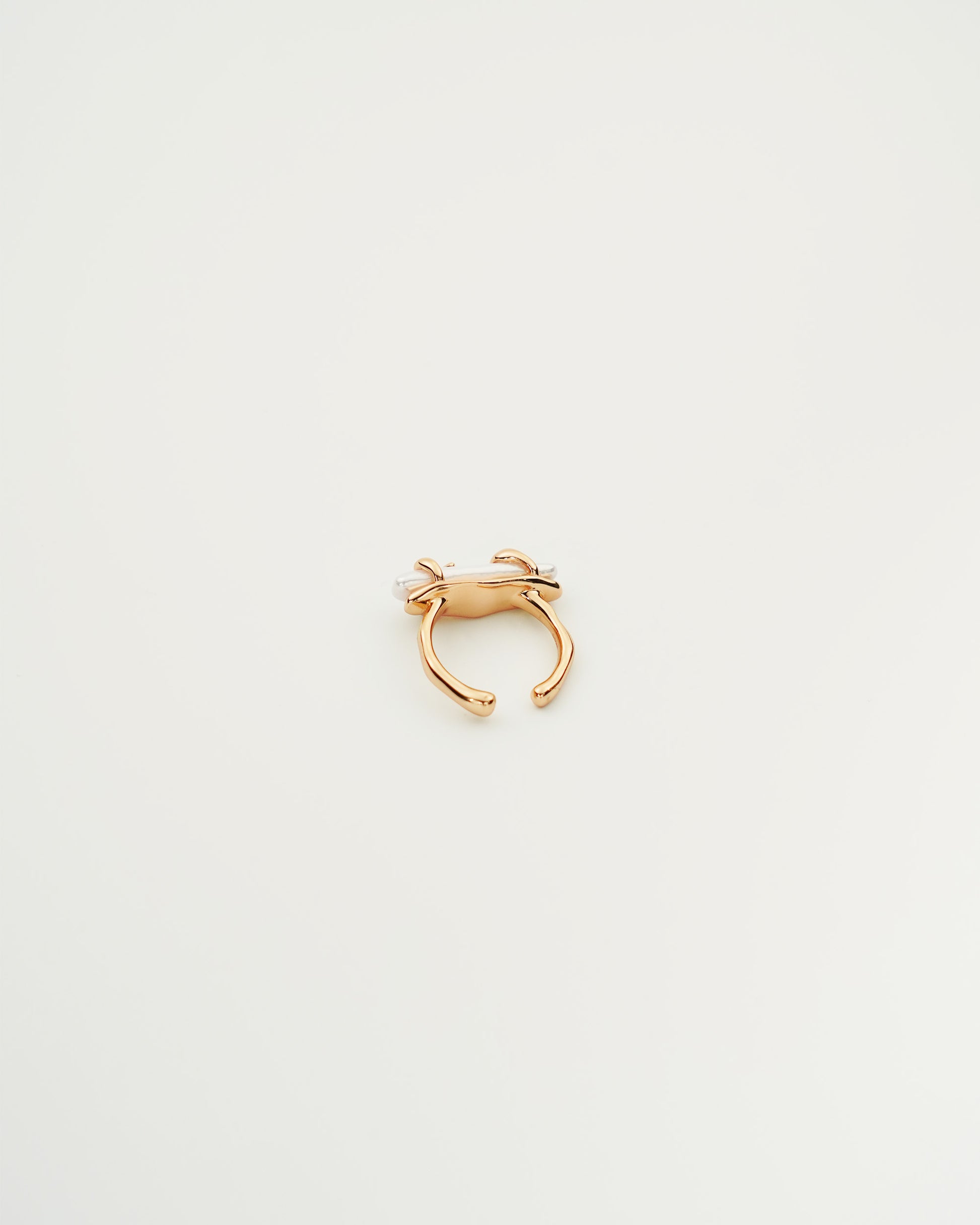 Enlaced Baroque Pearl Ring, back view