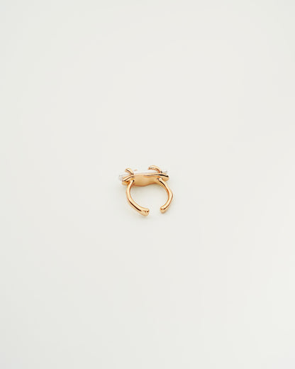 Enlaced Baroque Pearl Ring, back view