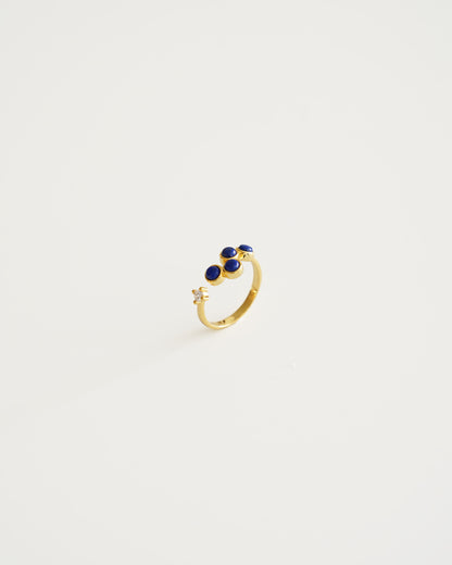 Lapis Lazuli Open Ring - top view